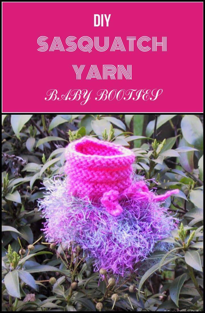 easy Sasquatch yarn baby shoes